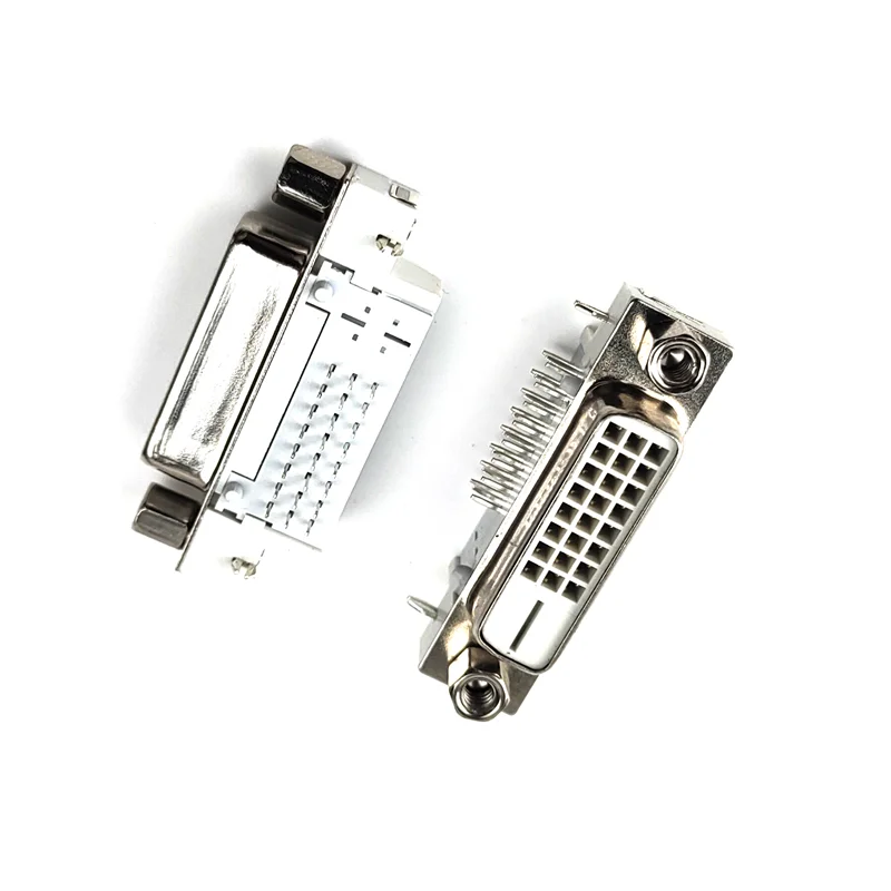 2PCS DVI24+1/5 Solder-wire Male/Female Header DVI-I Connector Bent Female-header 90/180-degree DVI Adapter Plug Terminal