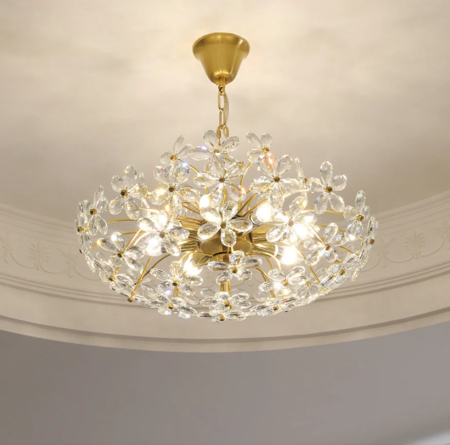 Modern Crystal Chndelier D45cm H30cm Candle LED Hanging Light Luxury Crystal Pendant Lamp Corridor Ceiling Lamp Home Decoration
