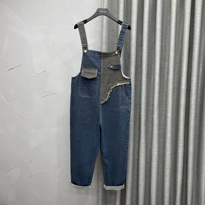 

Women Straight Pants Loose Overalls for Women Clothes Korean Style Vintage Playsuits Casual Minimalist Trousers XT1607