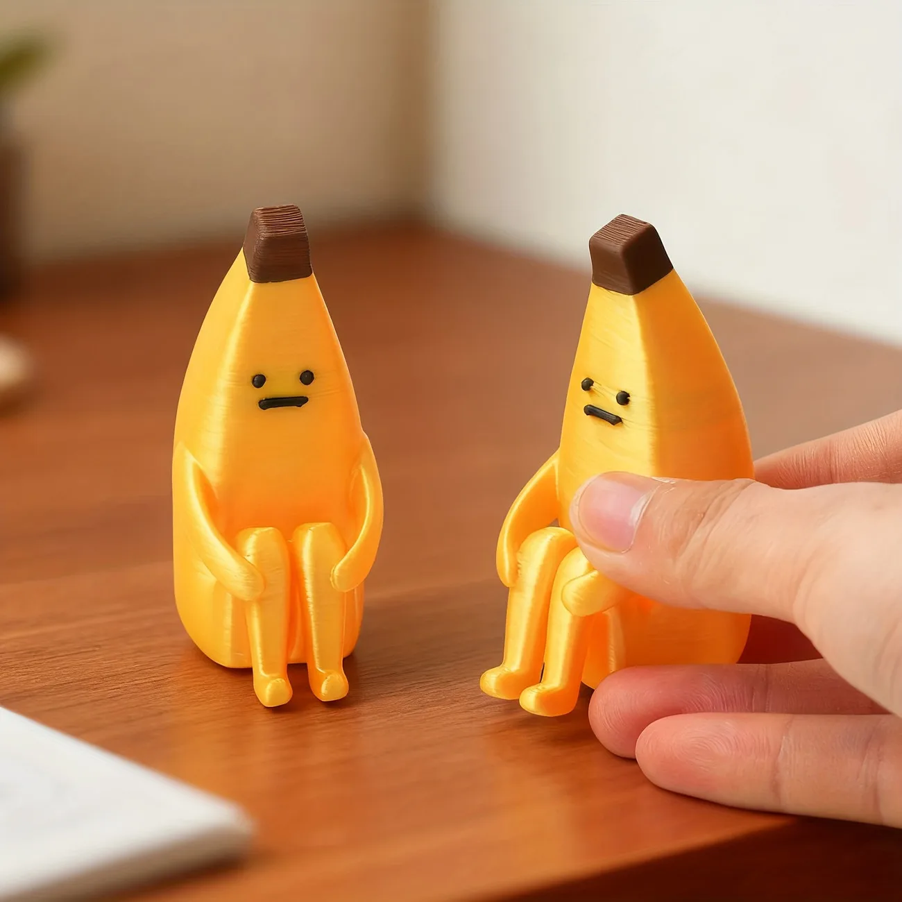 1 Piece of Melancholic Banana Man Model Small Ornament for Office and Study Room Decoration