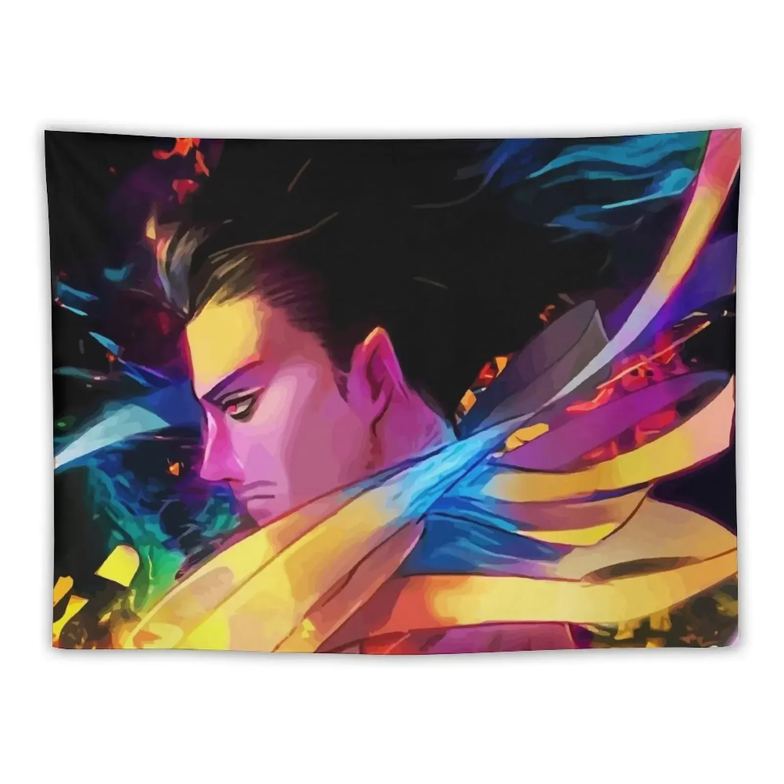 Neon Head Tapestry Wallpaper Wall Mural Tapestry