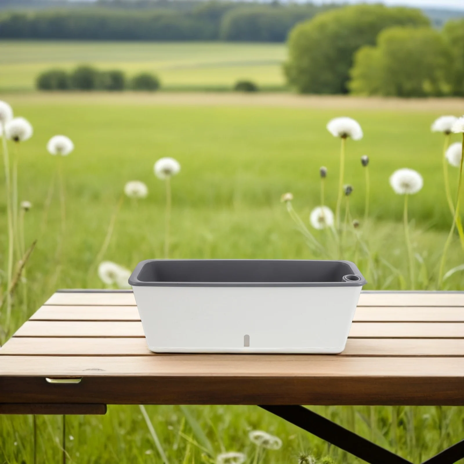 صندوق زراعة بلاستيكي مستطيل نافذة اناء للزهور للشرفة عتبة النافذة البستنة زراعة الخضار عشب زهرة النباتات