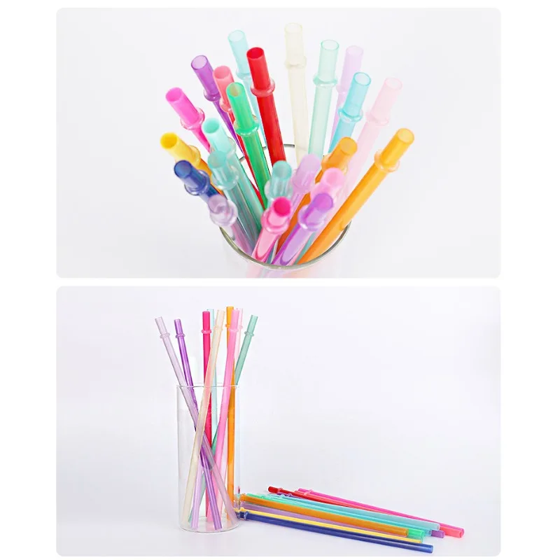 Palha bebendo reutilizável e criativo, anti-remoção, pp, multicolor, para bar, festa, casamento, acessórios de cozinha, 10pcs