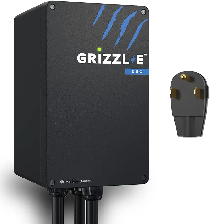 Grizzl-E Duo Level 2 Plug in EV Charger, up to 40 Amp, Two 24 feet Premium Cables (06-50 Plug)