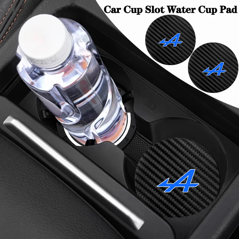 

2pcs Car Water Cup For Alpine Logo For Duster Twingo Megane Kadjar Captur Bottle Holder Anti-slip Pad Mat Silica Accessories