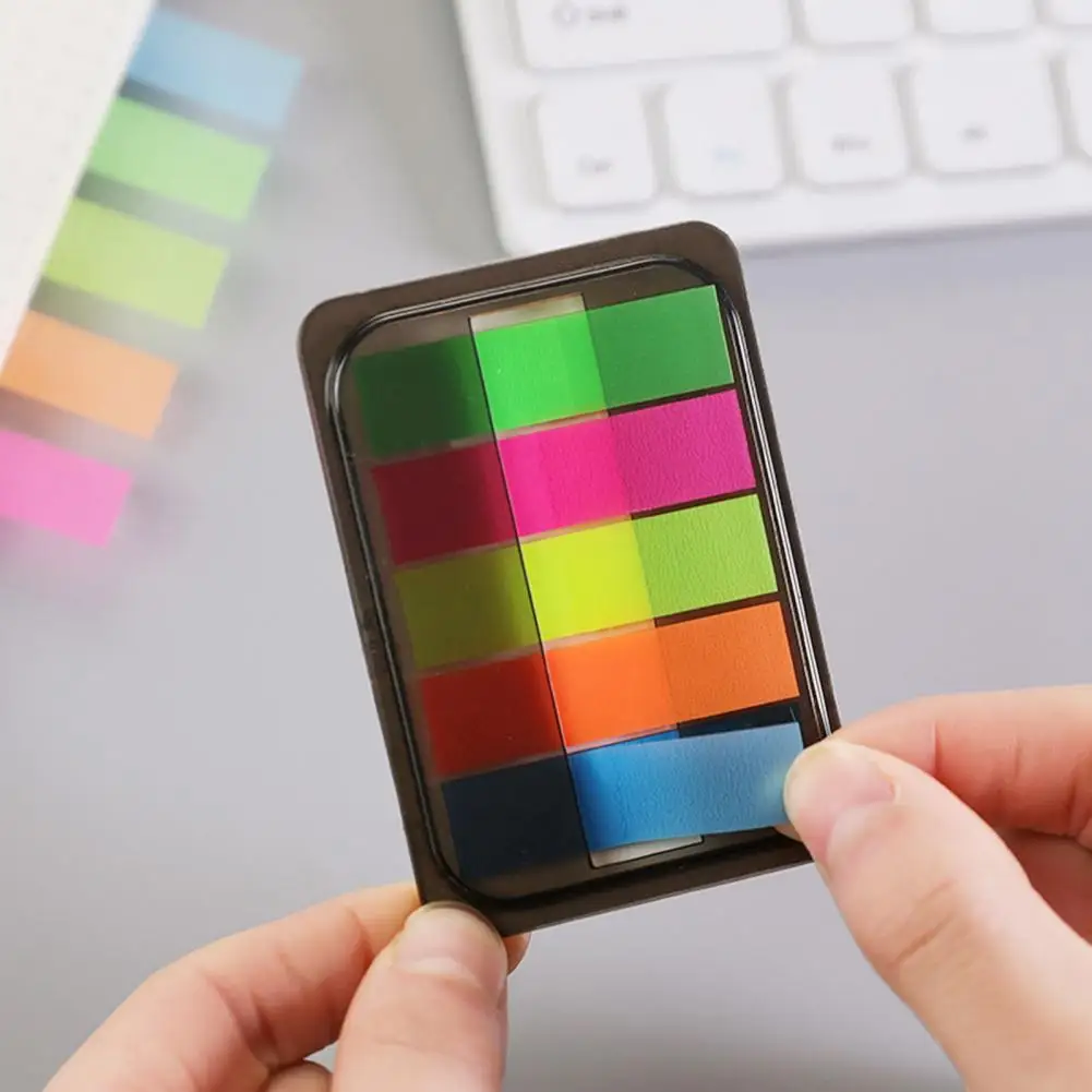 Stiker Label perekat diri 300 buah stiker Label tahan air transparan penanda halaman lengket Label indeks perekat diri stiker bendera