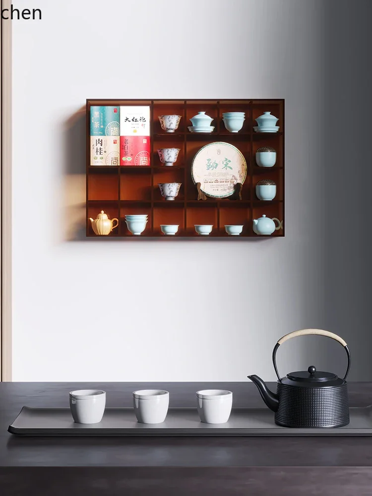 ZML teacup rack acrylic wall-mounted display simple modern antique rack