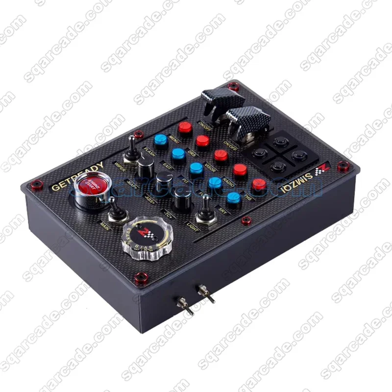 Simulator Balap SIMZQI X5 RGB Kotak Kontrol Kotak Tombol Pusat Balap PC USB Multifungsi untuk Thrustmaster Logitech Simaginic