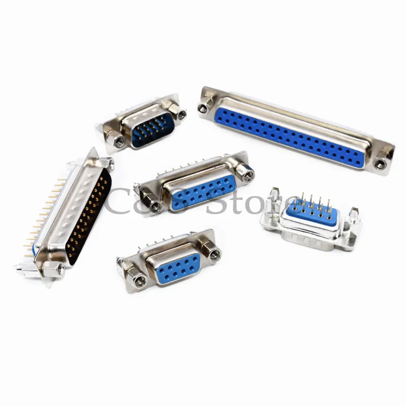 5pcs DB9 DB15 DB25 DB37/9/15/25/37 Pin Straight 180 Degree Male Female Plug D-sub PCB Mounting Connector DP9 DP15 DP25 DP37