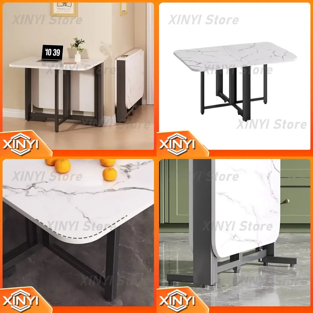 Space Saving Folding Dining Table for Small Spaces Square Thin Modern Italian Minimalist Mesa Comedor Plegables Extendable