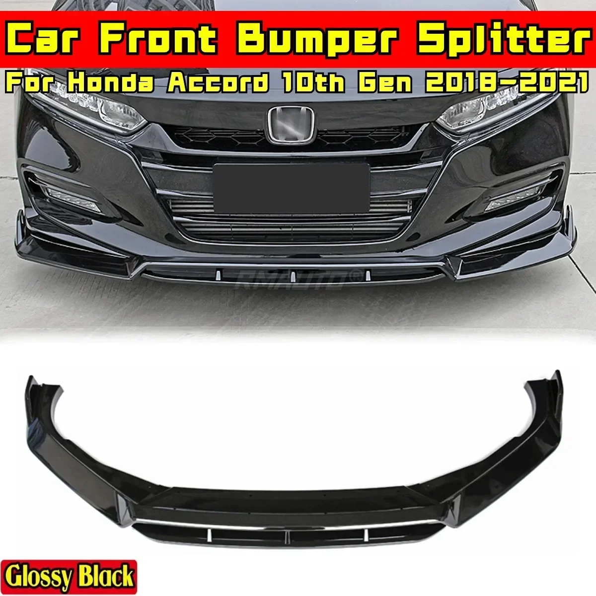 Accord Rear Bumper Lip Matte Black SK-260 Style Bumper Splitter Body Kit For Honda Accord 10th Gen 2018-2021 Car Accessories