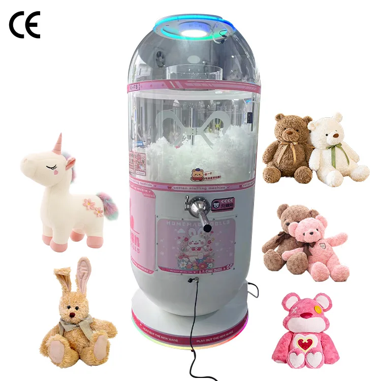 

Small Commercial Plush Toy Filling Machine Teddy Bear Soft Doll Stuffing Device Customized High Efficiency Easy Operation