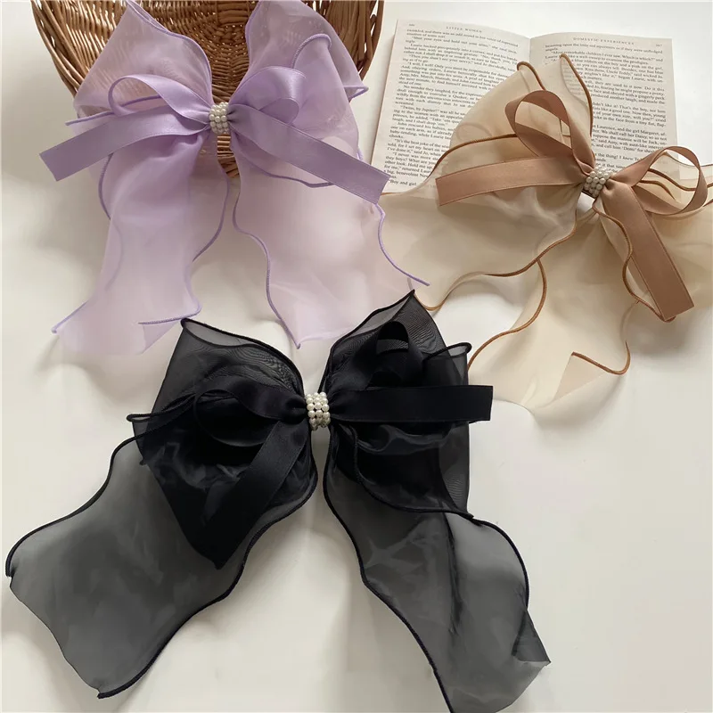 

Colorful Double-layer Bow Hair Clip Women' Princess Head Duckbill Clip Sweet Temperament Girls' Hairpin Summer Hair Accessory