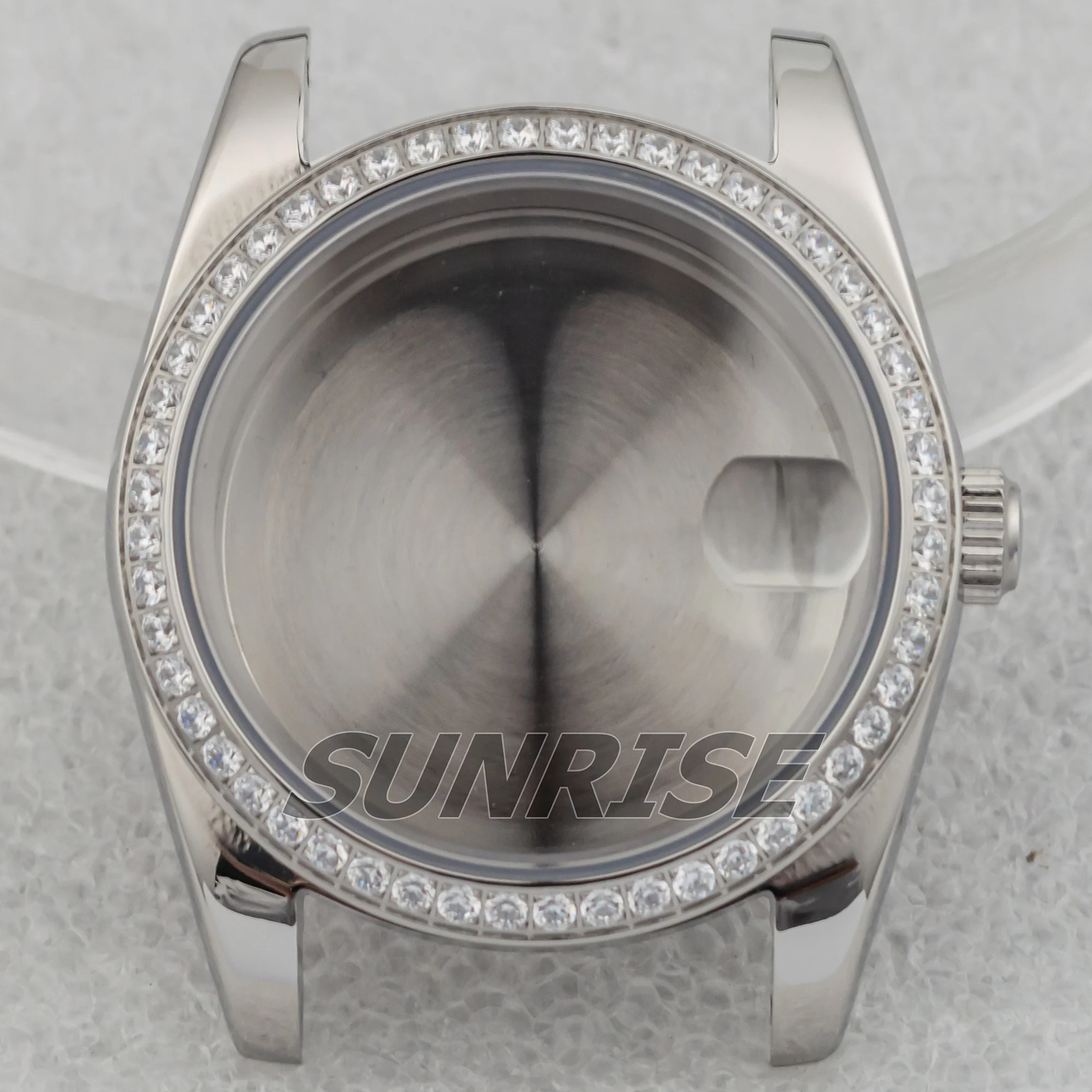 36/39mm Diamond NH35 Case 316L Stainless Steel Sapphire Glass Crystal Watch Case for Datejust NH35 NH36 8215 eta2824 Movement