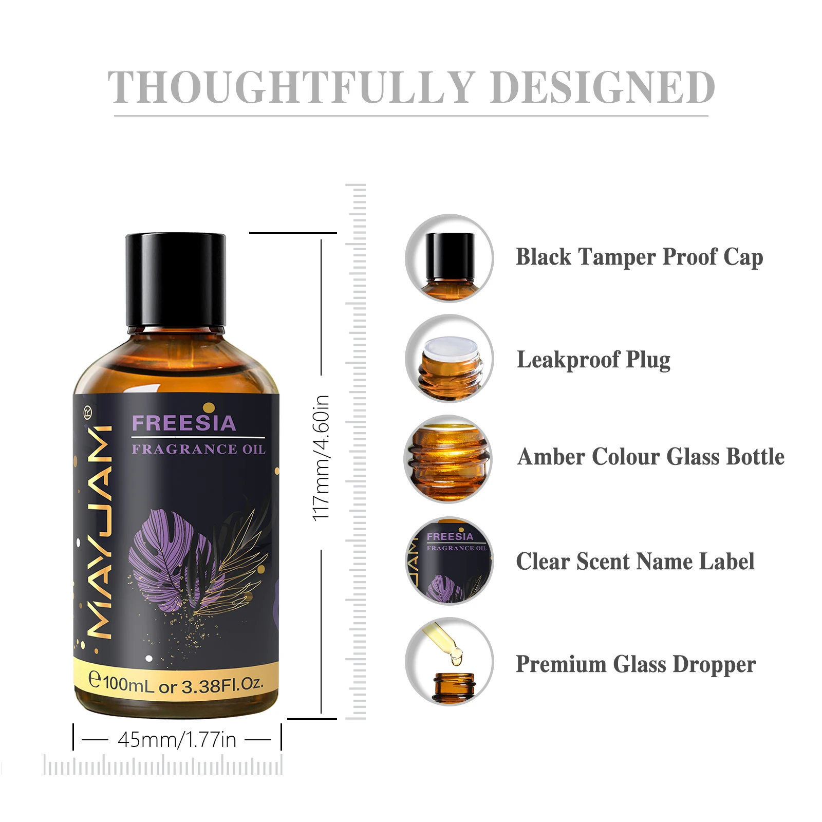 MAYJAM 100ml Aromatic Oils Freesia Fresh Linen Mandarin Parma Violet Fragrance Oils For Humidifier Diffuser