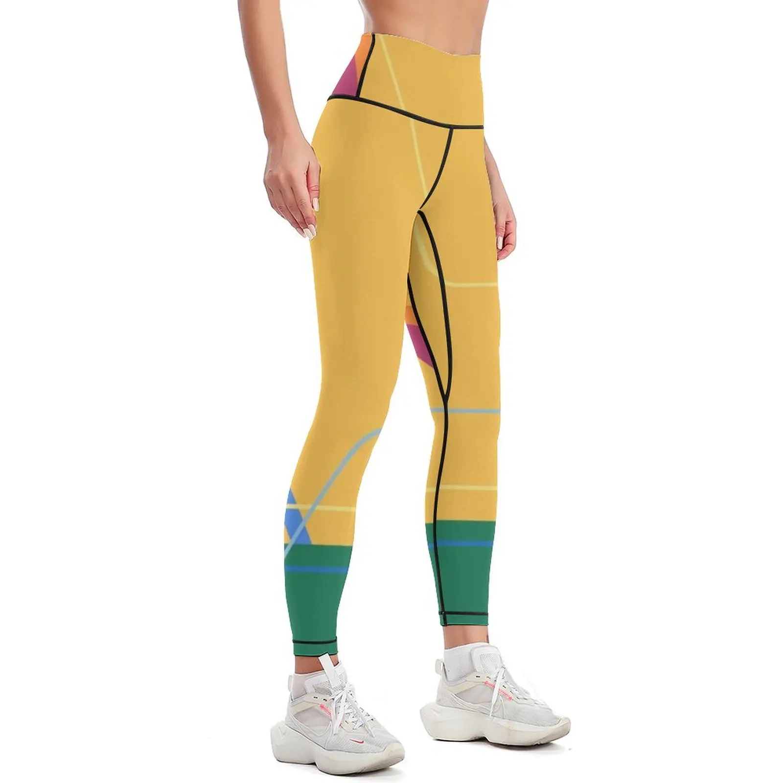 Carousel of Progress Wall Leggings gym pants Women's sportswear Womens Leggings