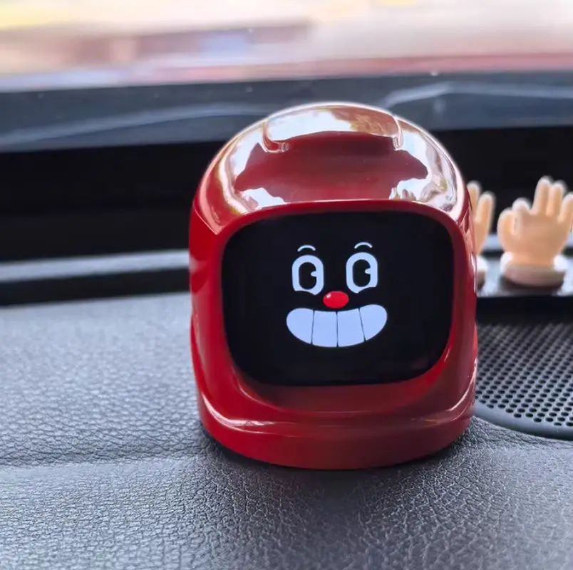 In Stock New Mini Cute Car Robot Car Electronic Pet Smart Tide Play Partner Expression Car Ornaments Decorations Exquisite Gift