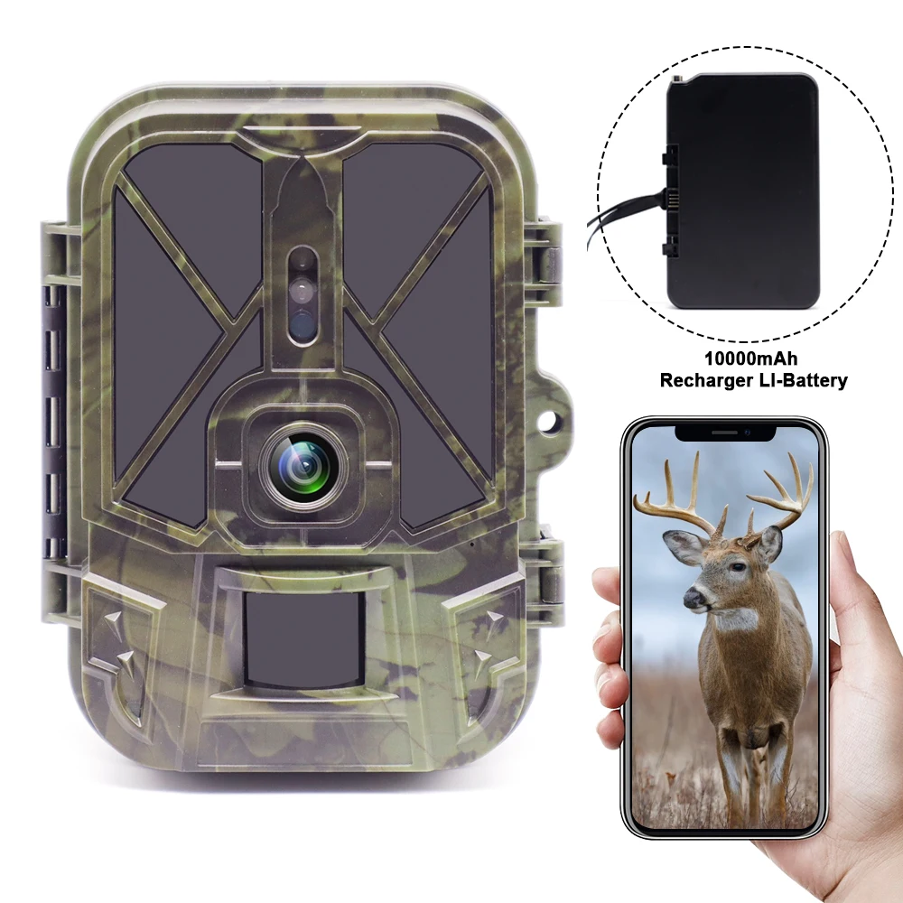 Live Stream Trail Camera 4K Video 30MP WiFi APP Bluetooth Hunting Cameras With 10000mAh Li-Battery Night Vision WiFi940PROLI Live Stream Trail Camera 4K Video 30MP WiFi APP Bluetooth Hunting Cameras With 10000mAh Li-Battery Night Vision WiFi940PROLI