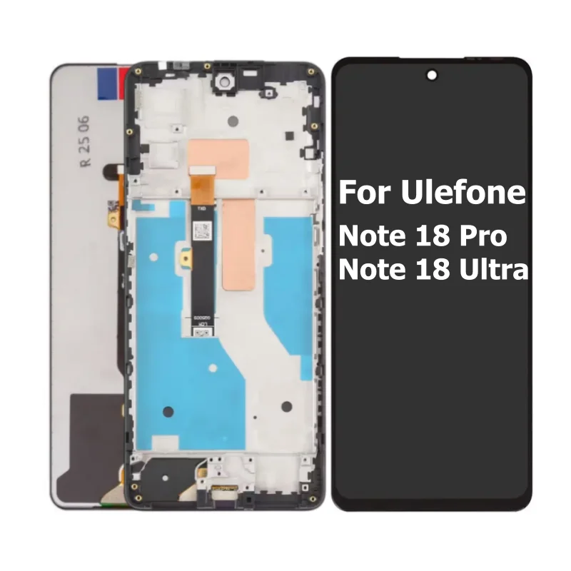 For Ulefone Note 18 Ultra Screen Note 18 Pro LCD Display Touch Digitizer Assembly with Frame/ No Frame Repair Parts