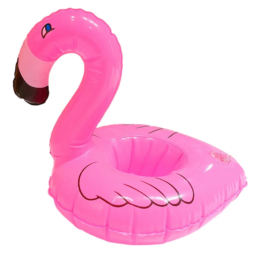 Tropical Flamingo Party Decoration Float Inflatable Drink Cup Holder For Hawaiian Party Supplies Swimming Pool Birthday Party