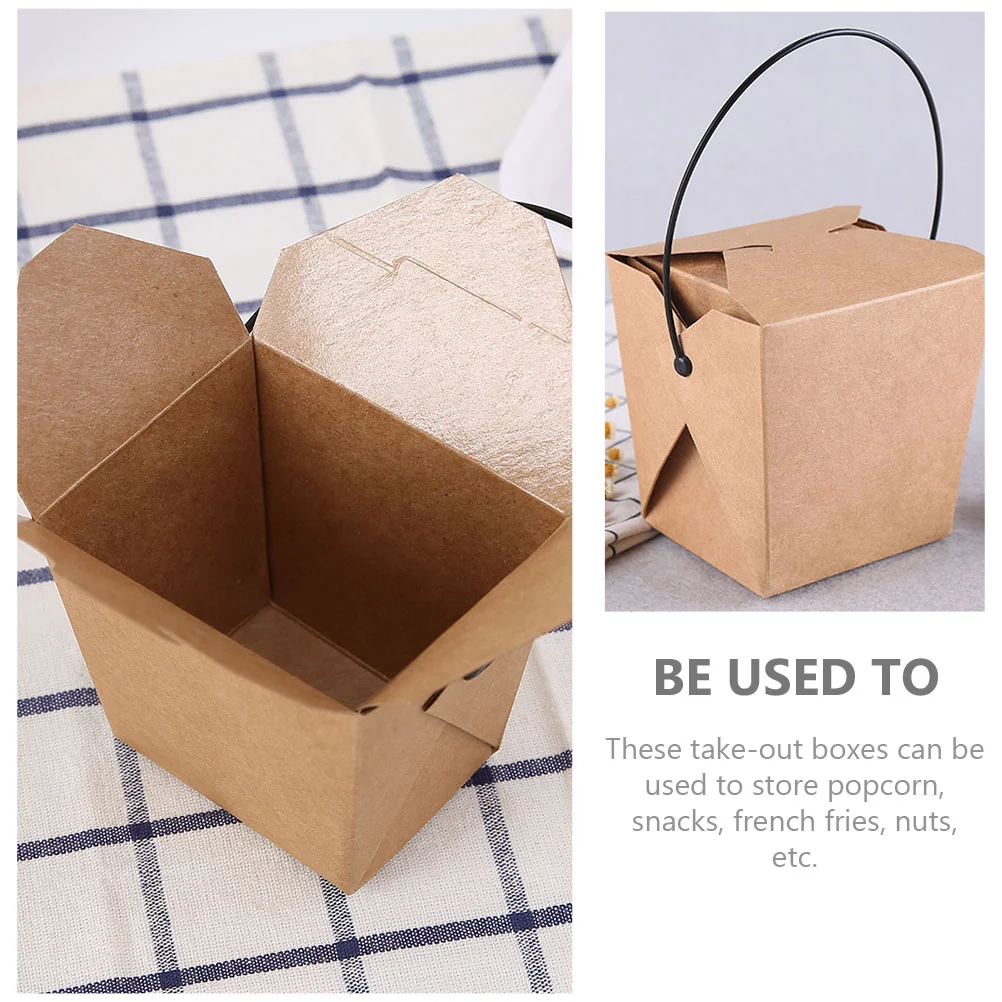 20 Pcs Boxes Portable Takeaway Fried Chips Wrapping Food Containers Fries French Storage Holder Travel