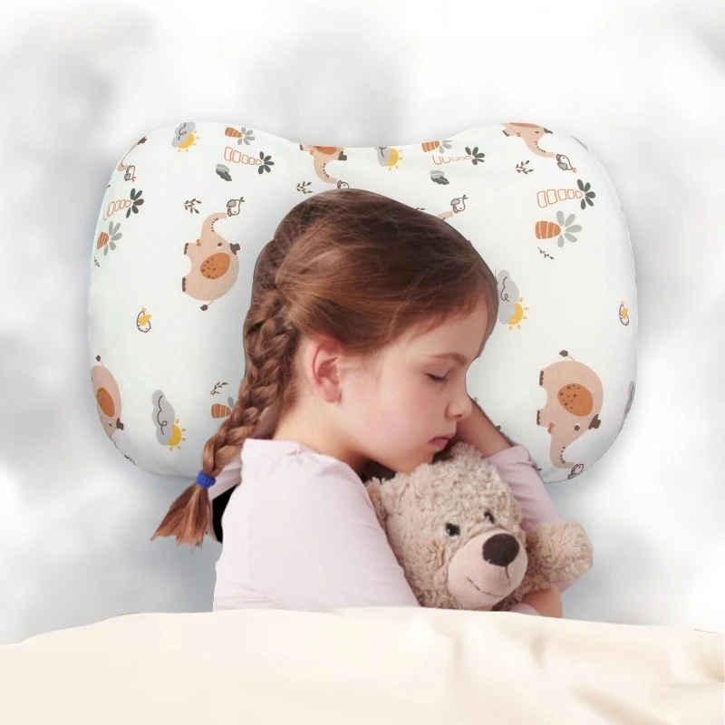 Machine Washable A Class Replacement Pillow Cover Invisible Zipper Contour Neck Pillow for Kids Infant Primary Students
