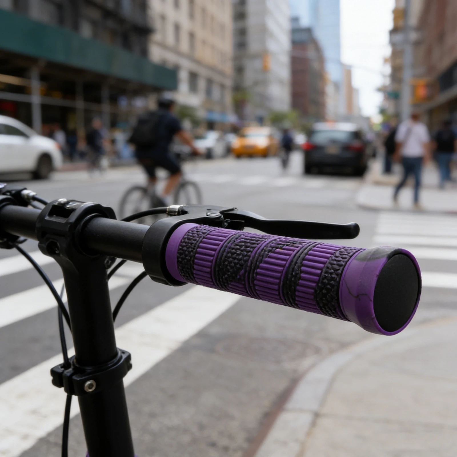 

2Pcs Rubber Bicycle Handlebar Grips Non Slip Absorbing Replacement Covers Universal for Mountain Road Hybrid Bike