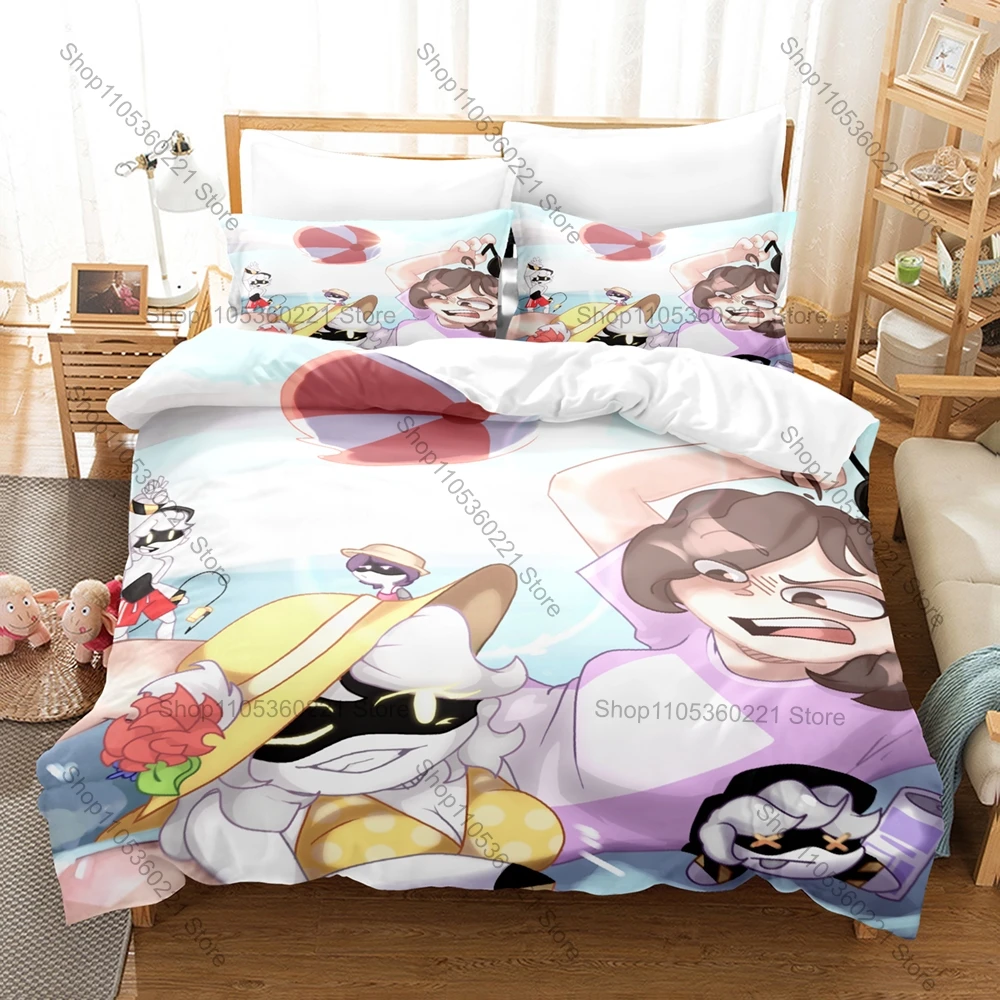 Cool Futuristic Killer Worker Drone Graphic Murder Drones Bedding Set Duvet Cover With 2 Pillowcases Youth Bedroom Decor