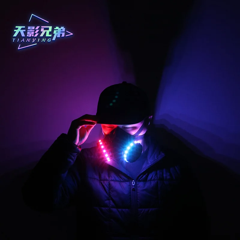 

DJ Mechanical Ball Luminous LED Multicolor Strobe Mask Mask Halloween Christmas Show Cyberpunk Mask