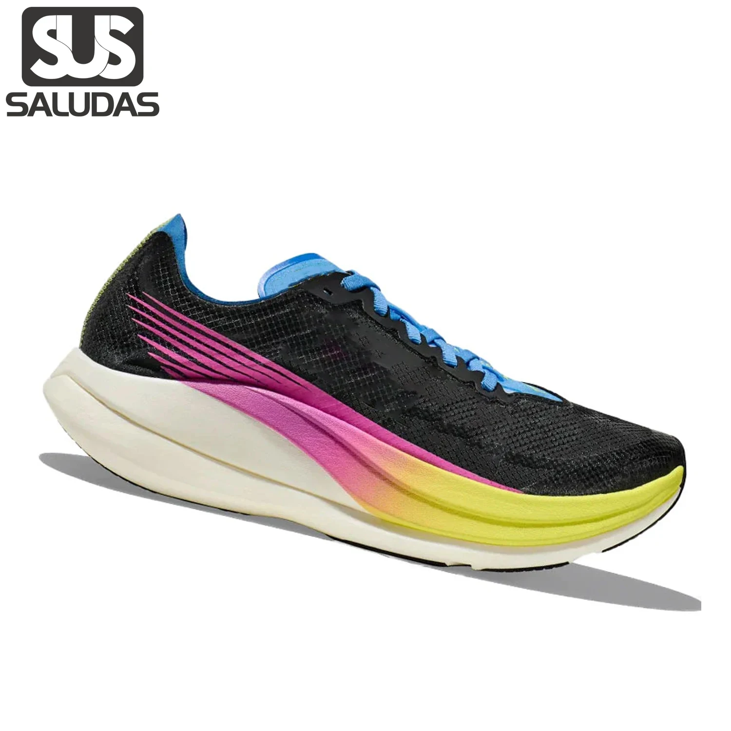 SALUDAS Original Women Sneakers Outdoor Men Carbon Plate Road Running Shoes Light Cushioning Outdoor Marathon Training Shoes