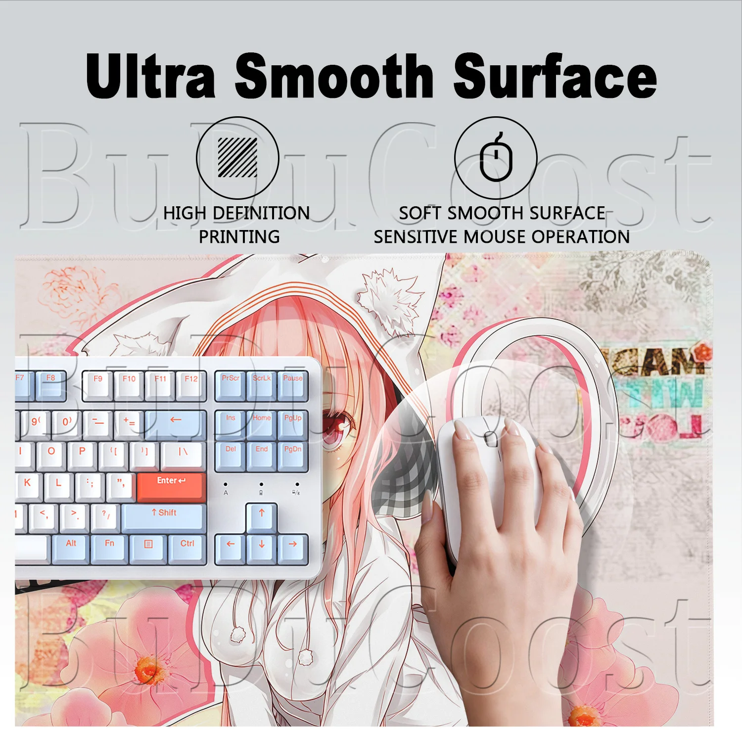 XXL Laptop Keyboard Mats Table - Pc Gaming Girl recension och pris