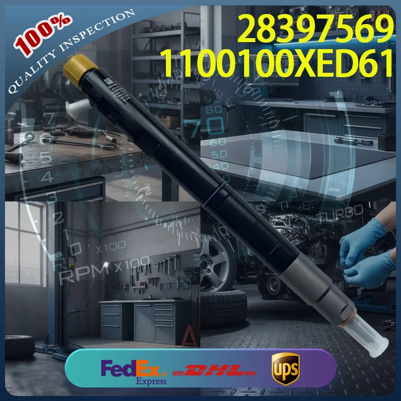 

28397569 High Quality Common Rail Diesel Injector 1100100XED61 for Great Wall H9 SsangYong JMC Diesel Engine