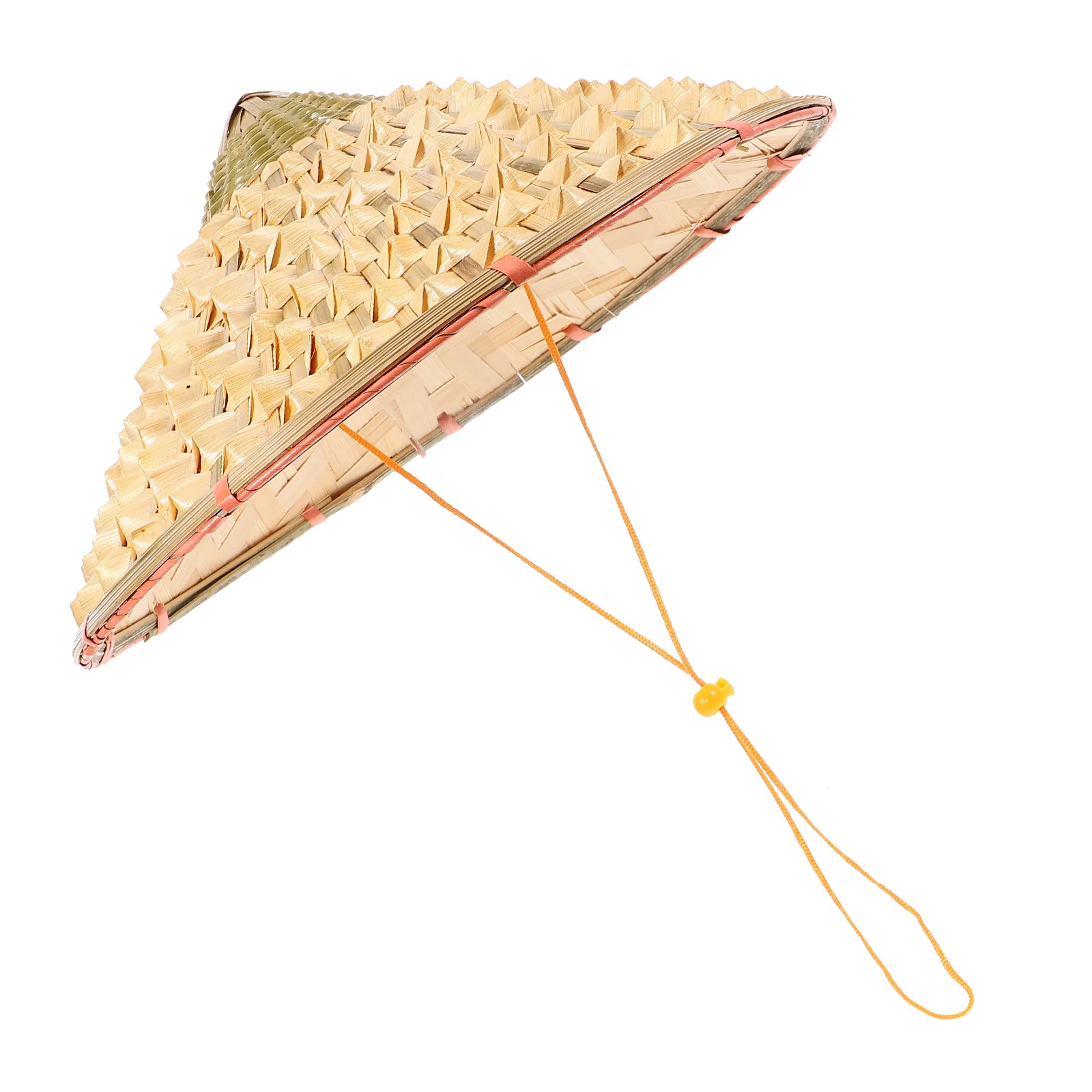 

Decorative Bamboo Hat Woven Chinese Style Sun Hat Adjustable Rope Party Cosplay Performance Outdoor Fishing Rain Protection
