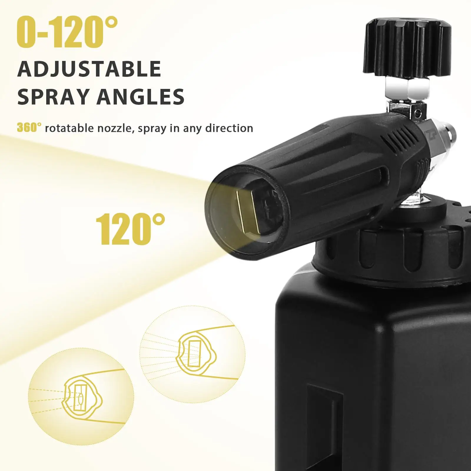 مدفع رغوة لغسالات الضغط رغوة سميكة غسيل السيارات مدفع رغوة مع فم واسع 1000 مللي رغوة لغسيل السيارات #3