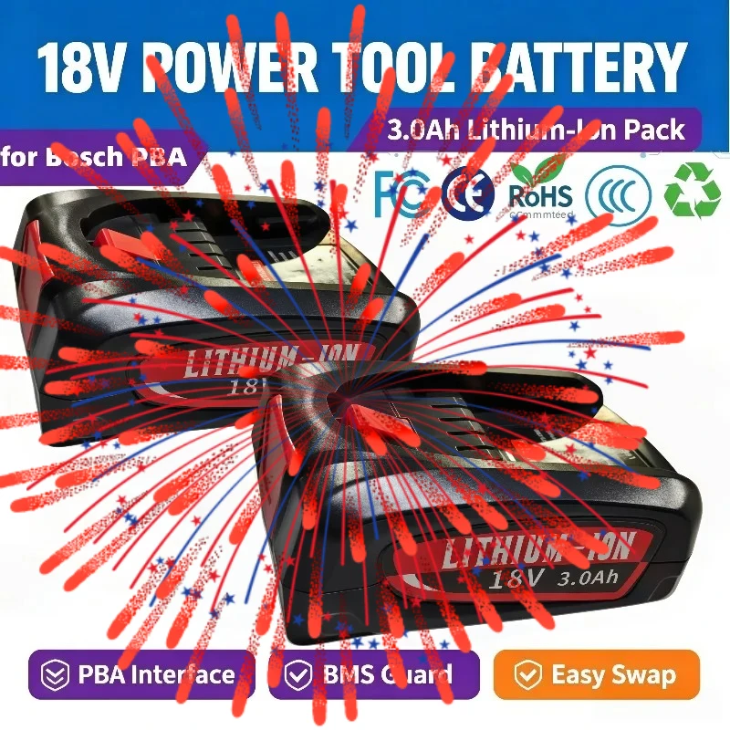 18V 3000mAh Li‑ion Battery Replacement Spare Pack For PBA PSB PSR Home & Garden Cordless Power Tools Compatible AL1880CV Charger