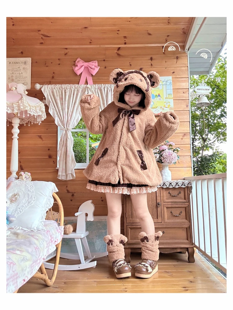 ensemble-mignon-marron-integre-avec-chapeau-version-standard-pour-femme-a-manches-longues-avec-rembourrage-chaud-mi-longueur-motif-lapin-et-ours