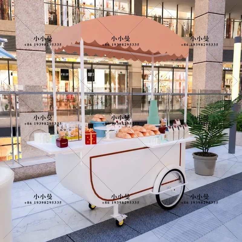 Mobile Food Cart Stall for Night Market Snack Vendor Portable Display Stand Promotion Sales Truck for Brand Store Outdoor Use