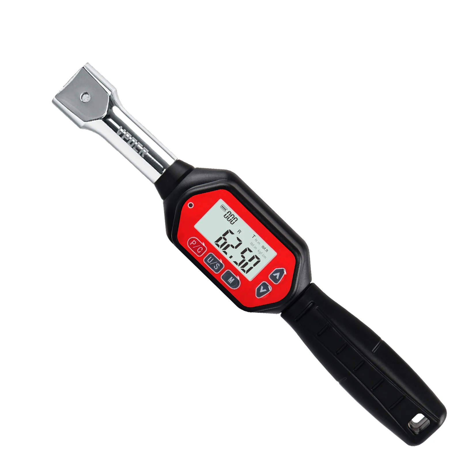 VTWN-100 3-100Nm Interchangeable Head Digital Torque Wrench Ended Head Torque Wrench with Buzzer & LED, Calibrated