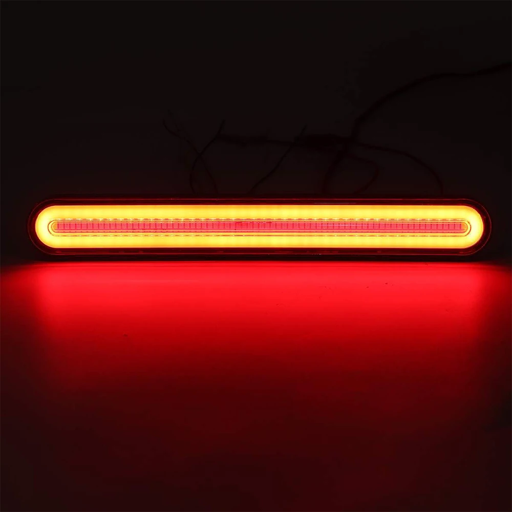 Waterproof LED Trailer Truck Brake Light 3 in1 Neon Halo Ring Tail Brake Stop Turn Light Sequential Flowing Signal Light Lamp