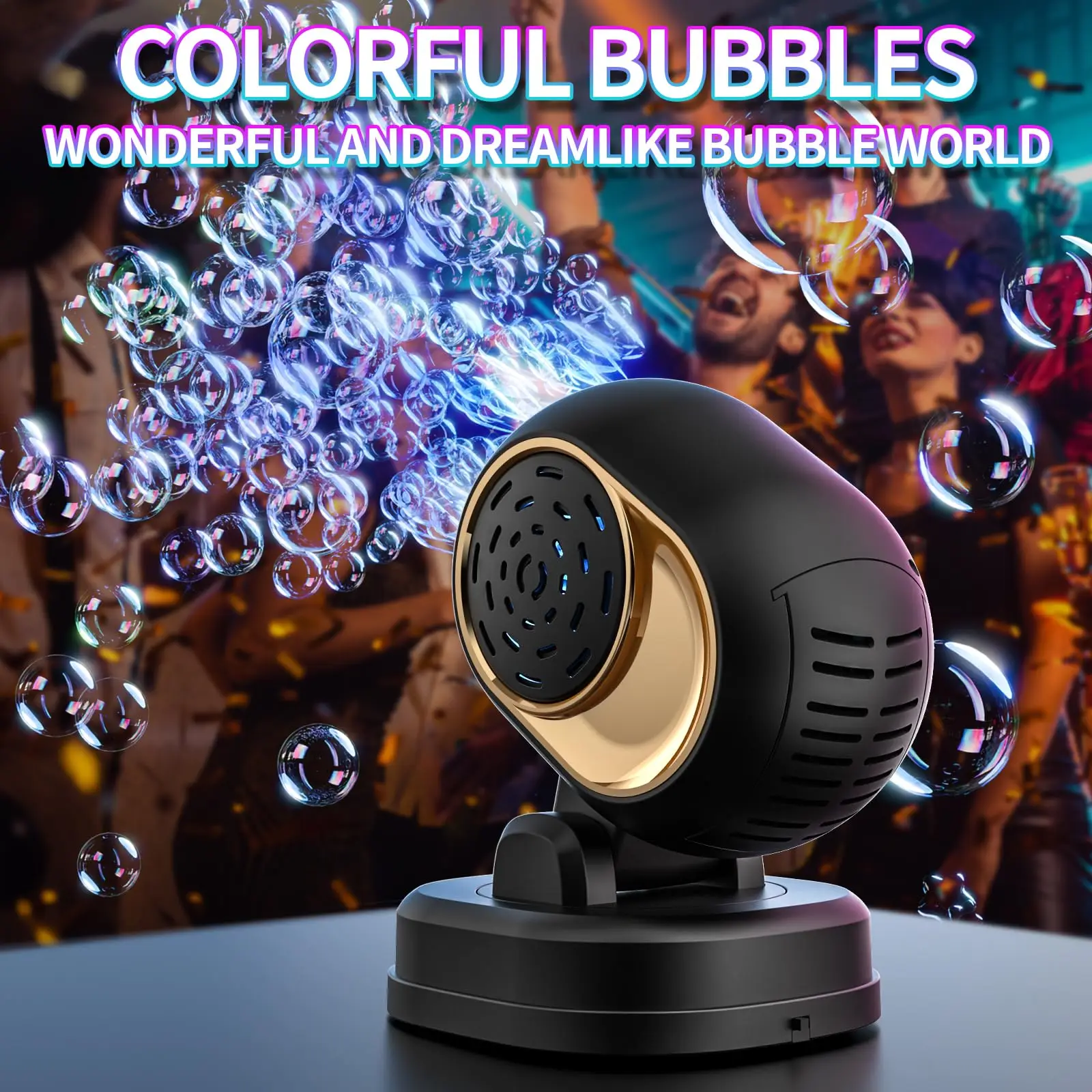 Automatic Bubble Machine for Kids, Electric Bubble Maker with Bubble Solution, for Outdoor Play, Wedding, Birthday Parties Gifts