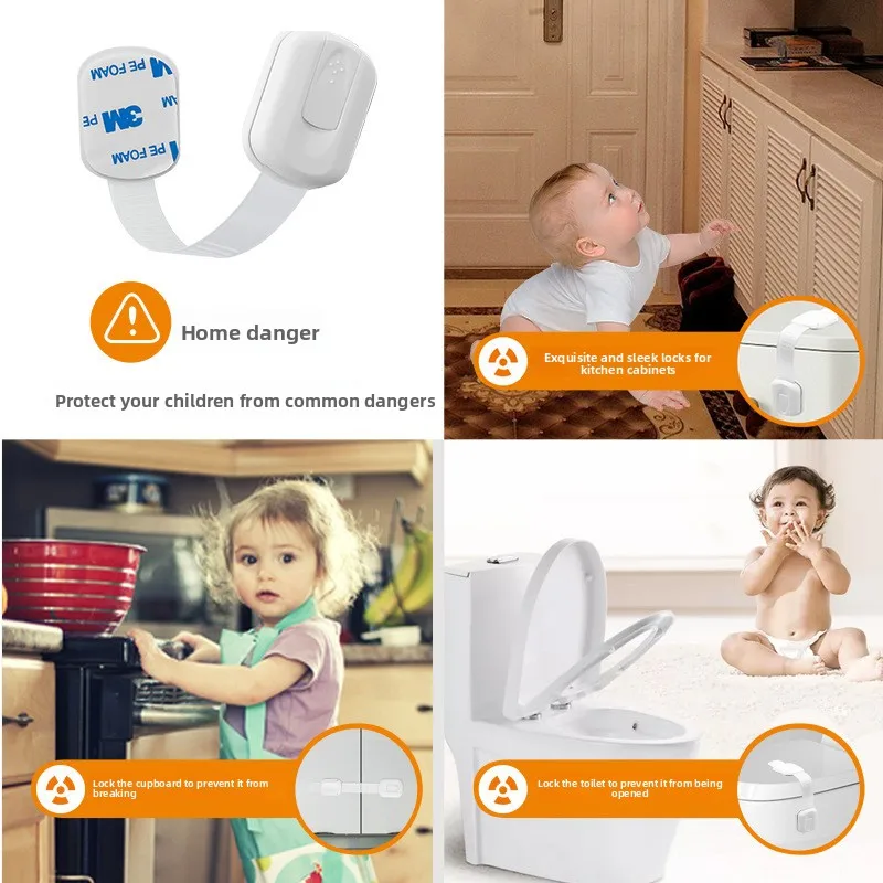 Child Safety Drawer Lock Baby Anti-Clamp Hand Multi-Functional Refrigerator Cabinet Door Lock Fastener