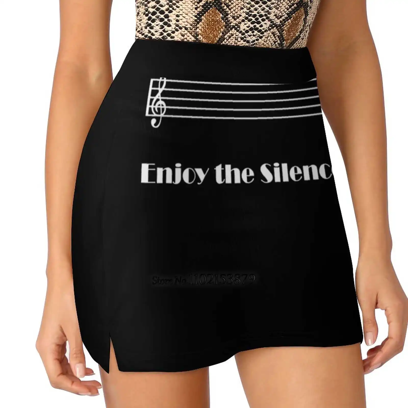 

Enjoy The Silence ( Dark ) Women's Fashion Sporting Skirt With Pockets Tennis Golf Running Skirts Enjoy The Silence Enjoy