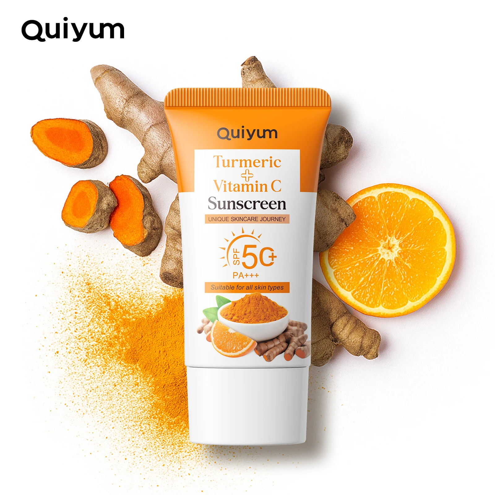 Spf 50 Sunscreen - Quiyum Turmeric Vitamin C Sunscreen 50g