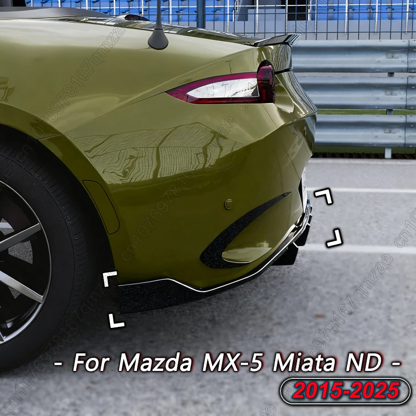 Car Rear Front Bumper Lip Diffuser Spoiler Splitter For Mazda MX-5 Miata ND 2015-2025 Rear Tail Wing Protector Auto Accessories