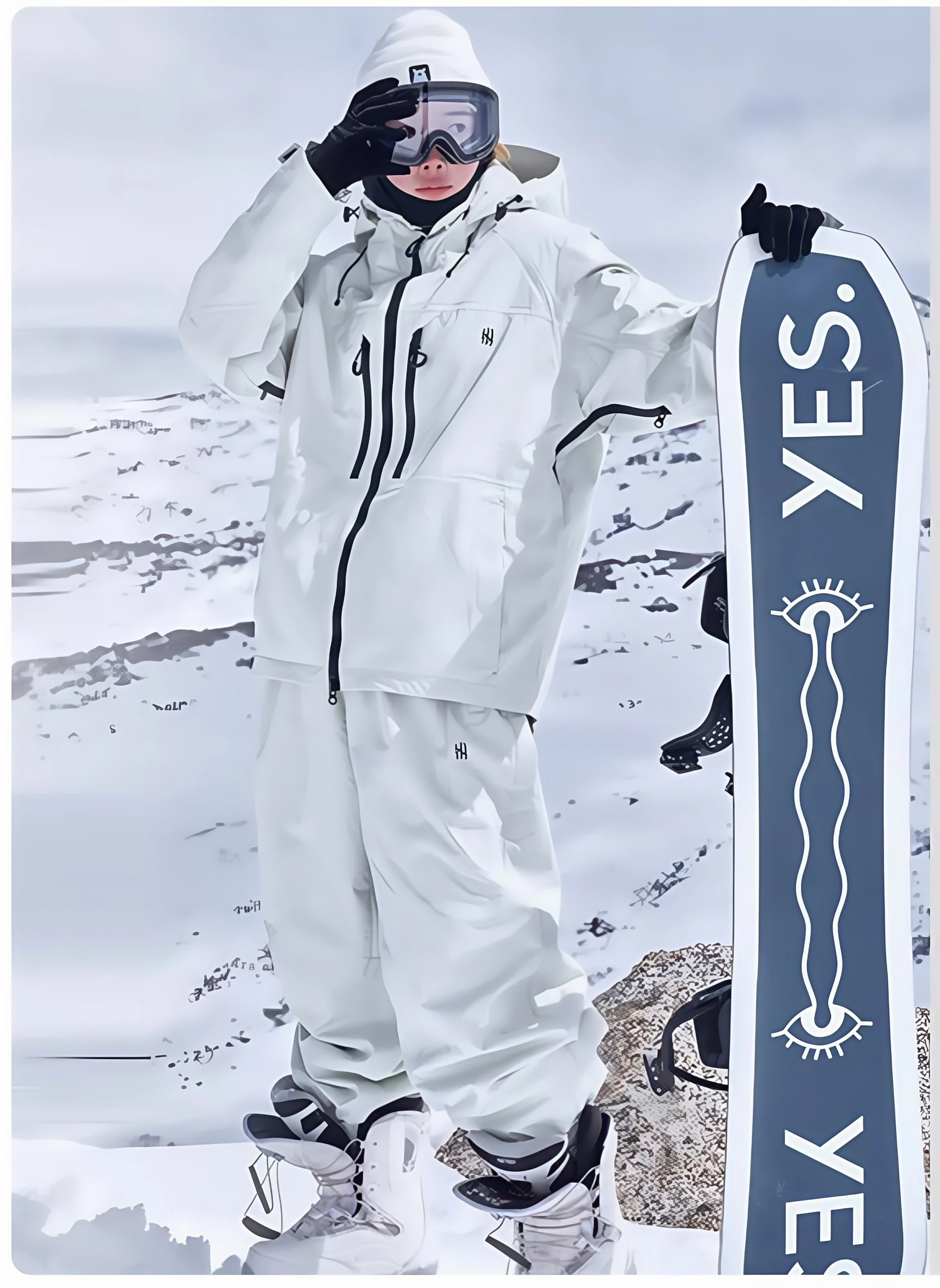 APVCX ชุดสกีที่อบอุ่นสําหรับผู้ชายและผู้หญิงกันน้ําระบายอากาศสโนว์บอร์ดเสื้อผ้าแฟชั่นกลางแจ้งแจ็คเก็ตหิมะและกางเกง