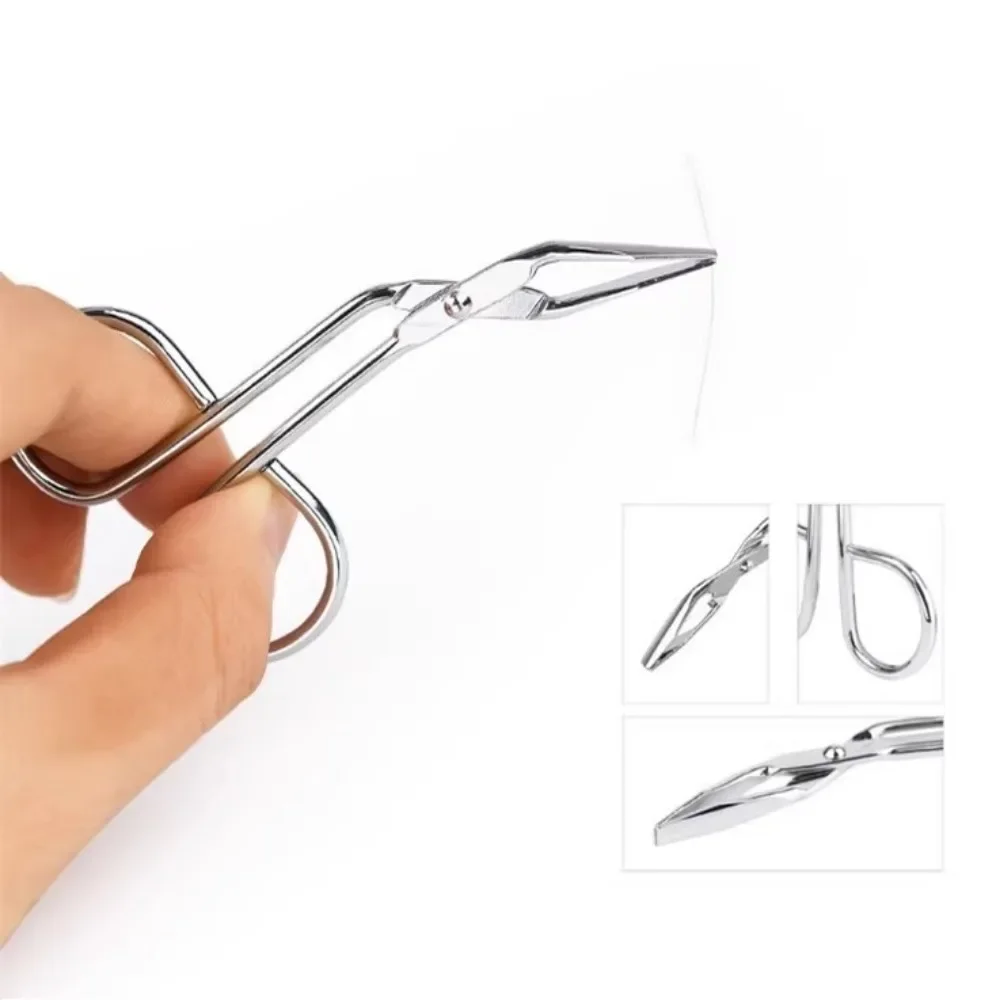 1Pcs Professional Scissor Type Eyebrow Tweezer Fine Hairs Puller Eye Brow Nose  Hair Removal Beauty Makeup Tools Accessories