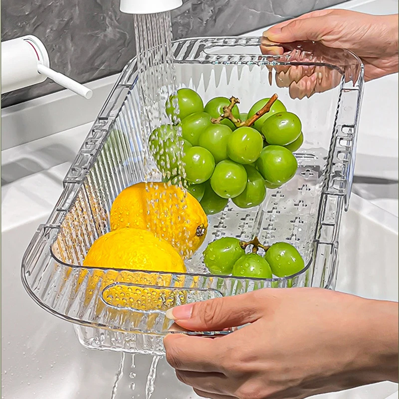 Kitchen Telescopic Storage Draining Rack Dish Drainer Sink Holder Bowl For Kitchen Draining Basket Household Sink Washing Basket