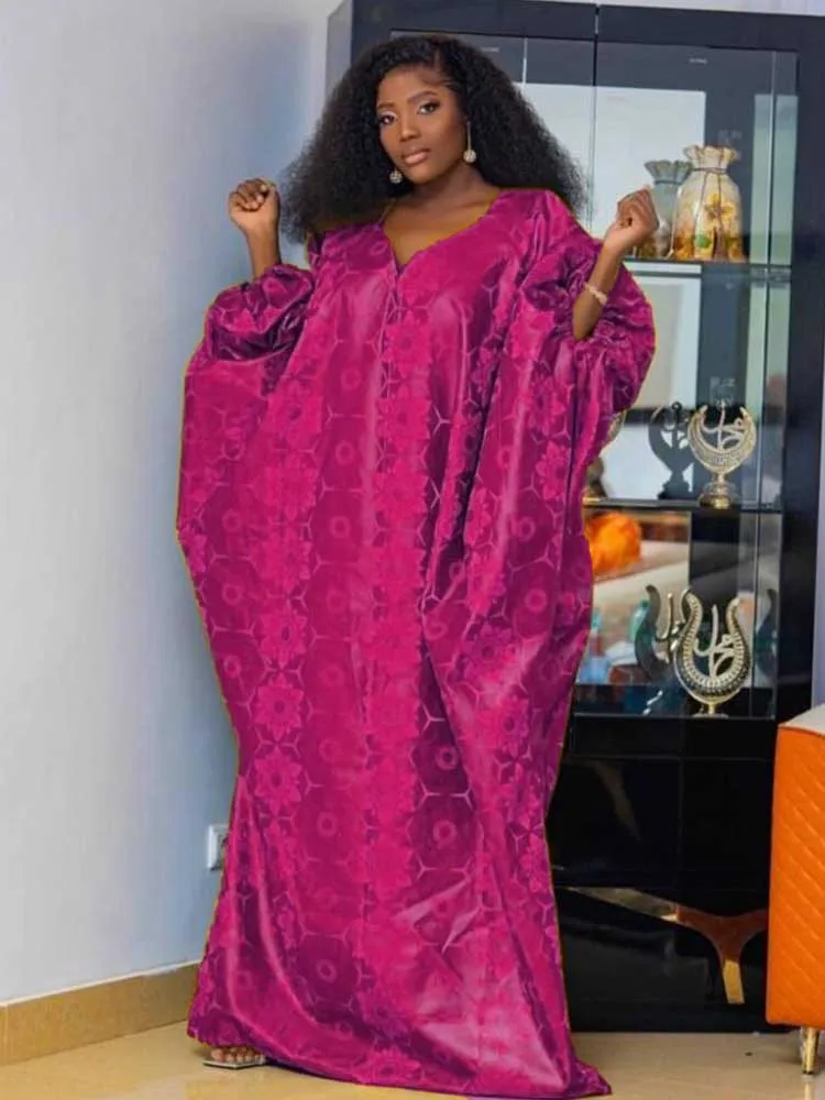 Elegant Evening Dresses for Women, African Bazin Party Gown Floor Length, Abaya for Wedding Guest, Ball, and Formal Events