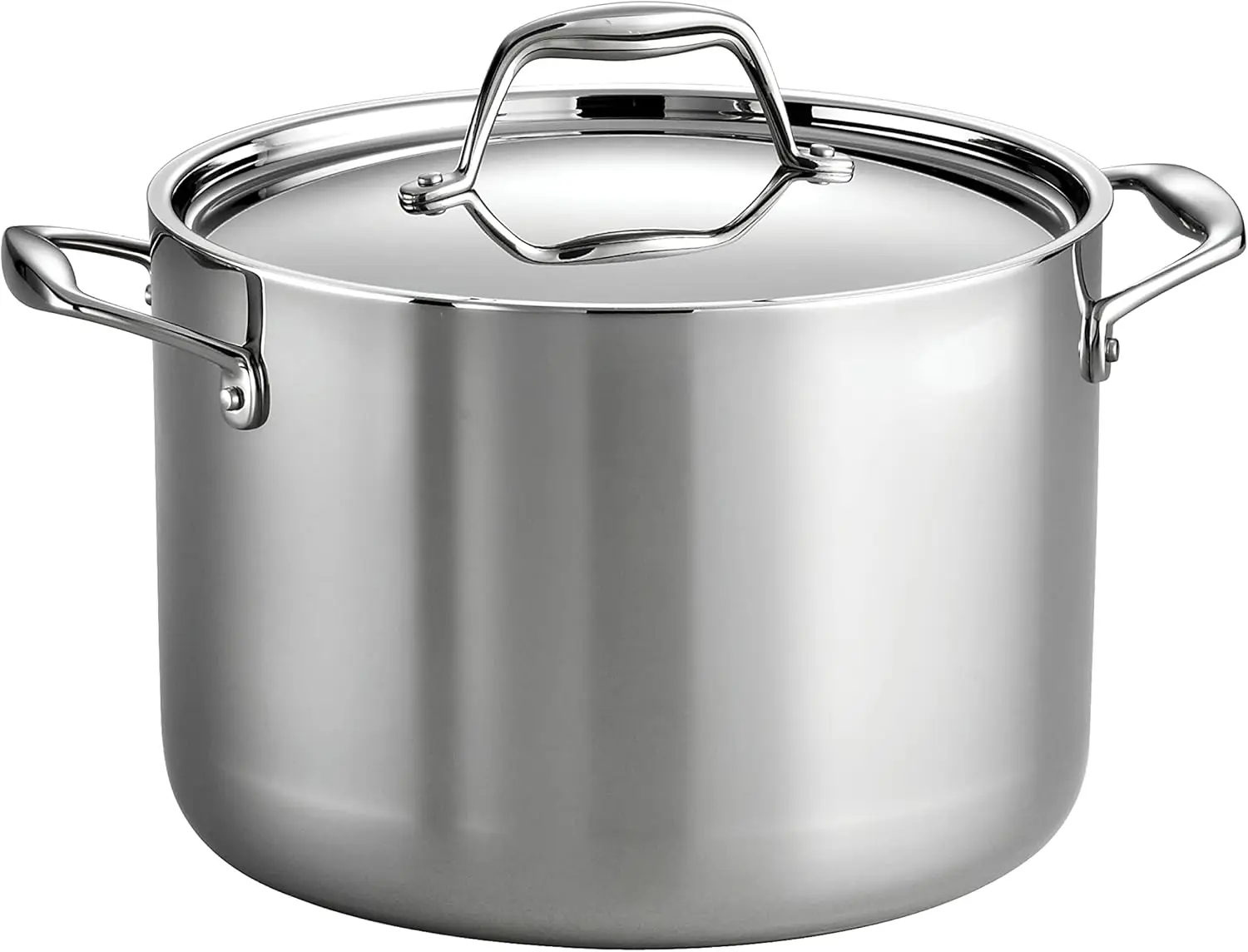 

Induction-Ready Stainless Steel Stock Pot with Lid, Dishwasher-Safe, NSF-Certified, Made in Brazil