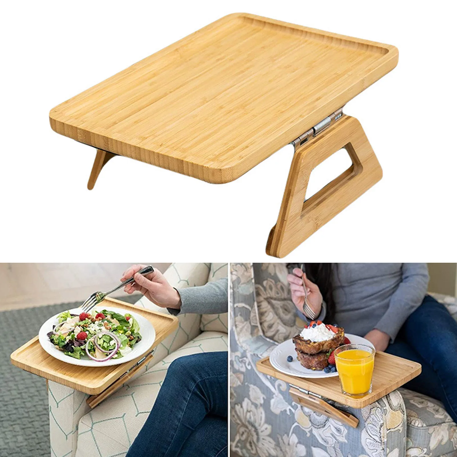 Sofa Armrest Clip Table TrayCouch Tray Sofa Arm Clip Table Couch Arm Table For Wide Couches Food Trays For Eating On Couch